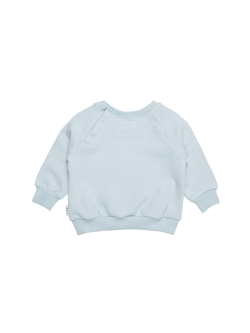 Huxbaby fur bunny sweatshirt sky in blue