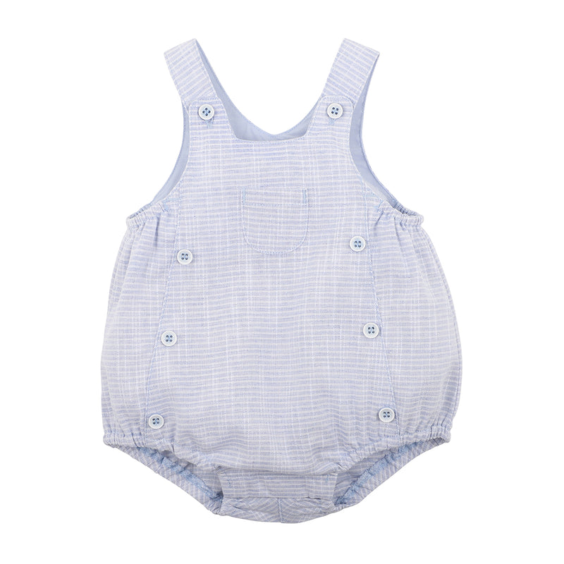 Bebe Edward button front bodysuit in blue stripe