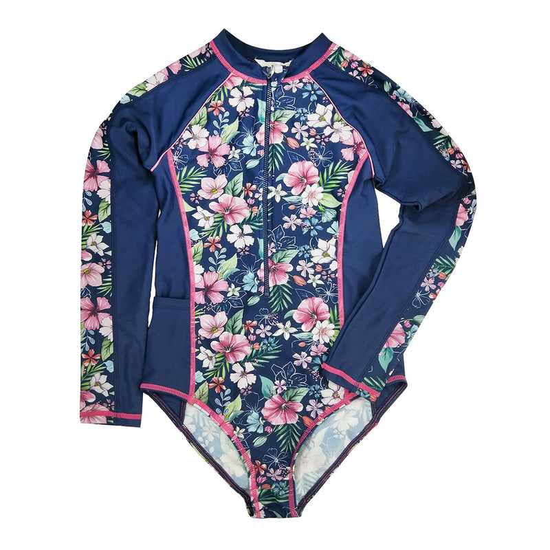 Minihaha Ava L-Sleeve swimsuit in blue