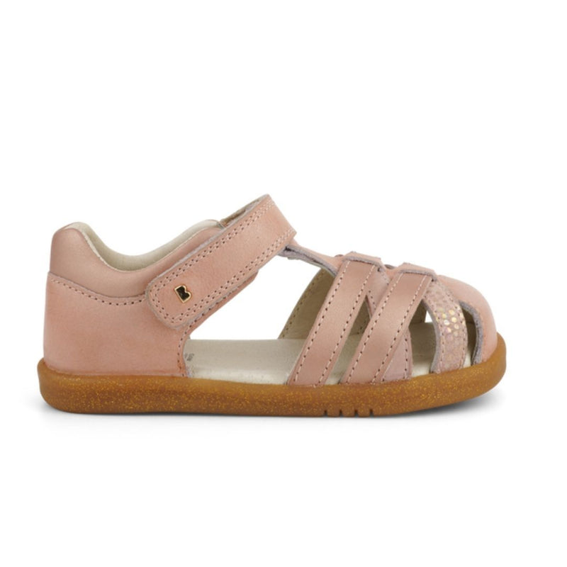 Bobux I-Walk cross jump sandal dusk pearl + rose gold in pink & gold