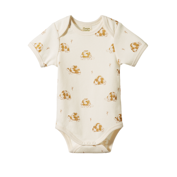 Nature Baby Bodysuit tortoise print in cream