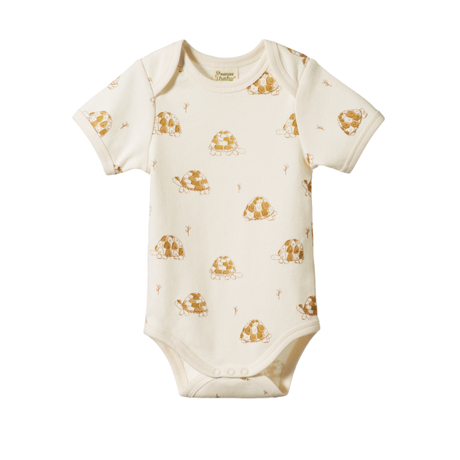 Nature Baby Bodysuit tortoise print in cream