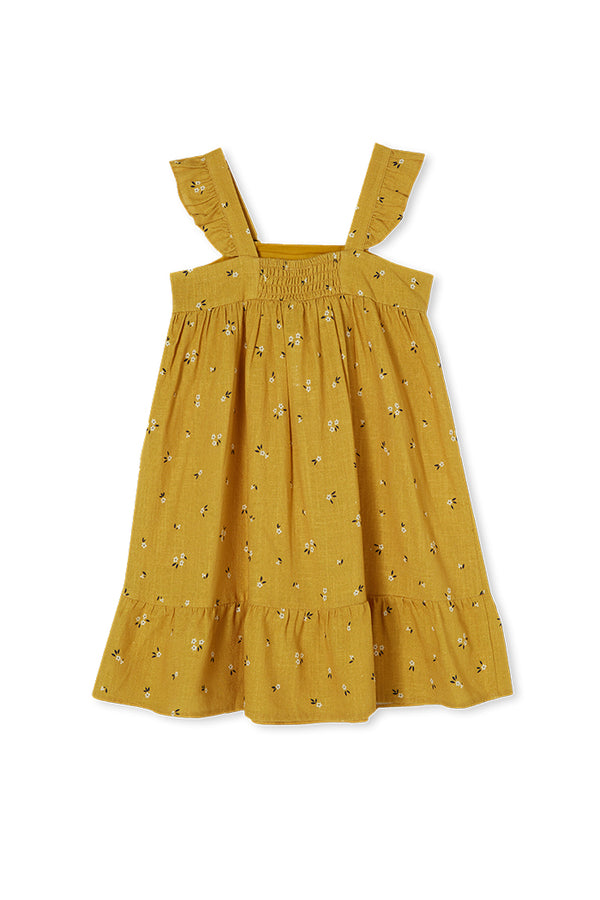 Milky Ditsy dress mustard in yellow