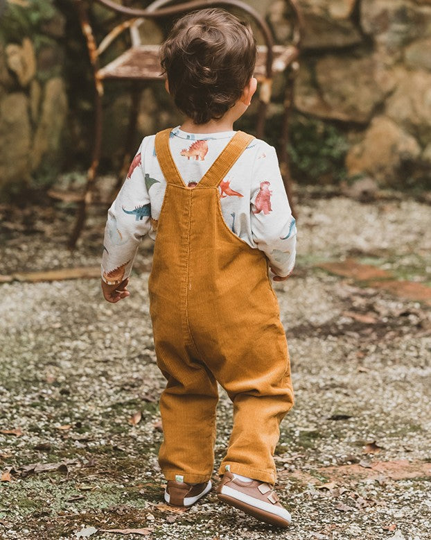 Fox & Finch T-Rex Cord Overall mustard in brown