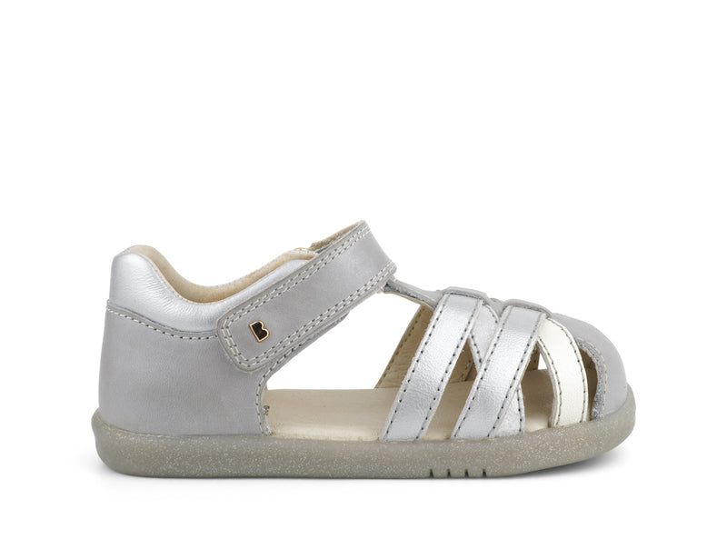 Bobux I-Walk cross jump sandal silver pearl + silver