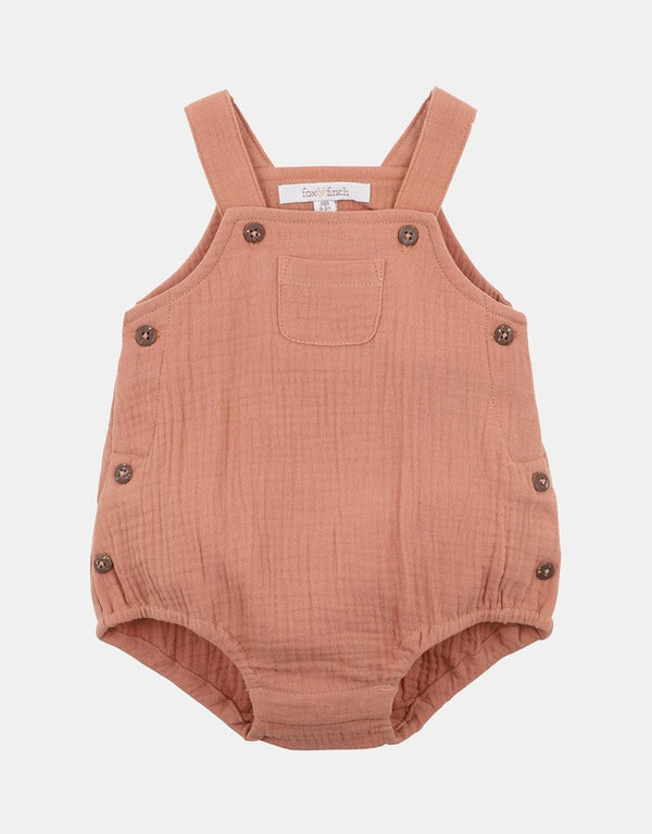 Fox & Finch Toucan Crinkle bodysuit clay in brown