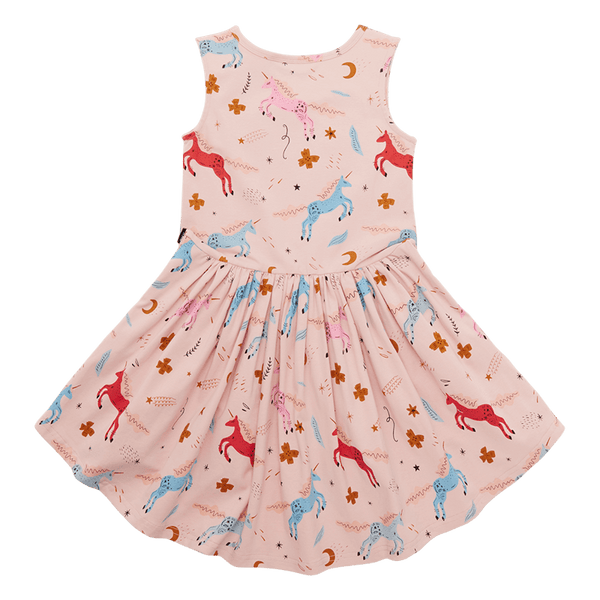 Rock Your Baby Celestial drop waist dress in pink