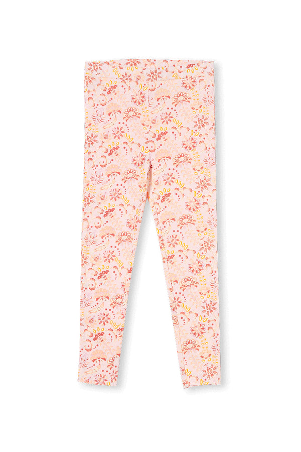 Milky Paisley leggings in blossom pink