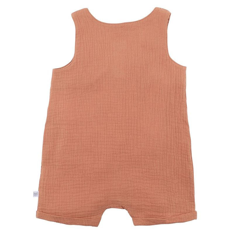 Fox & Finch clay crinkle romper clay in brown