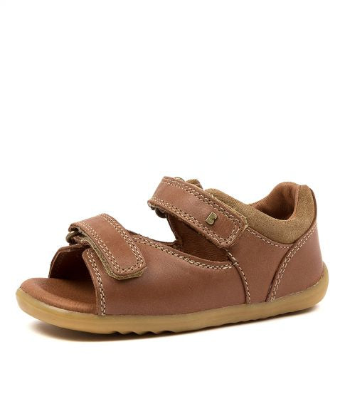 Bobux Step up Driftwood Sandal - Caramel in brown