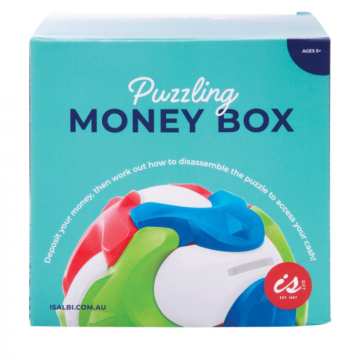 Isalbi Puzzling money box multi coloured 16cm