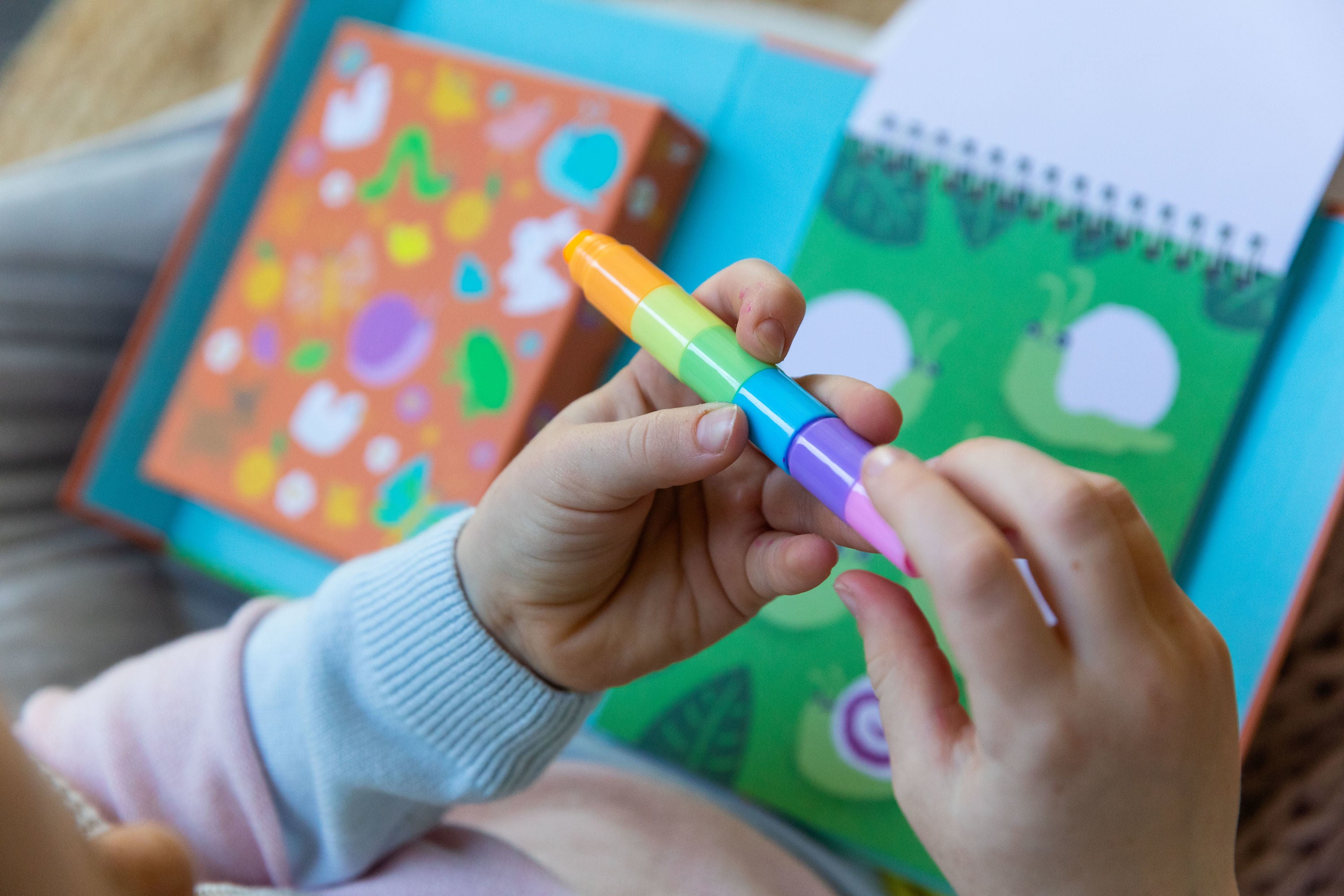 Tiger tribe crayon adventure Garden in multi colour print