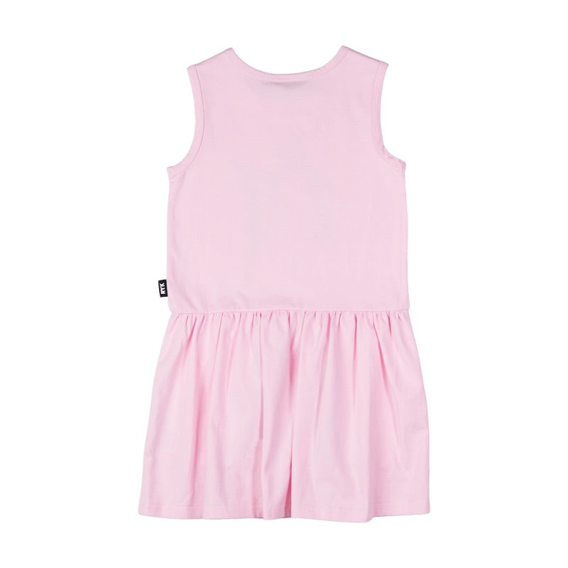 Rock Your Baby Cosmic kitten drop waist dress in pink