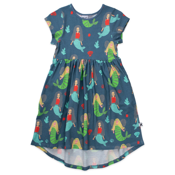 Minti mermaid fairy dress in muted blue