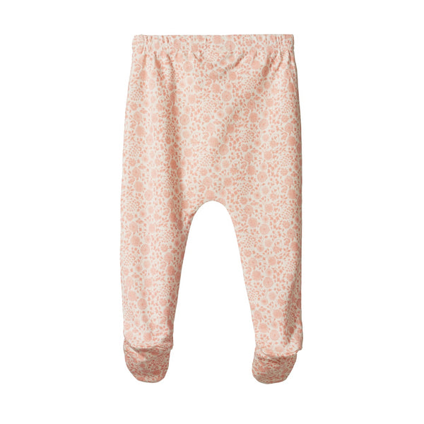 Nature Baby footed pant willow Daphne in pink