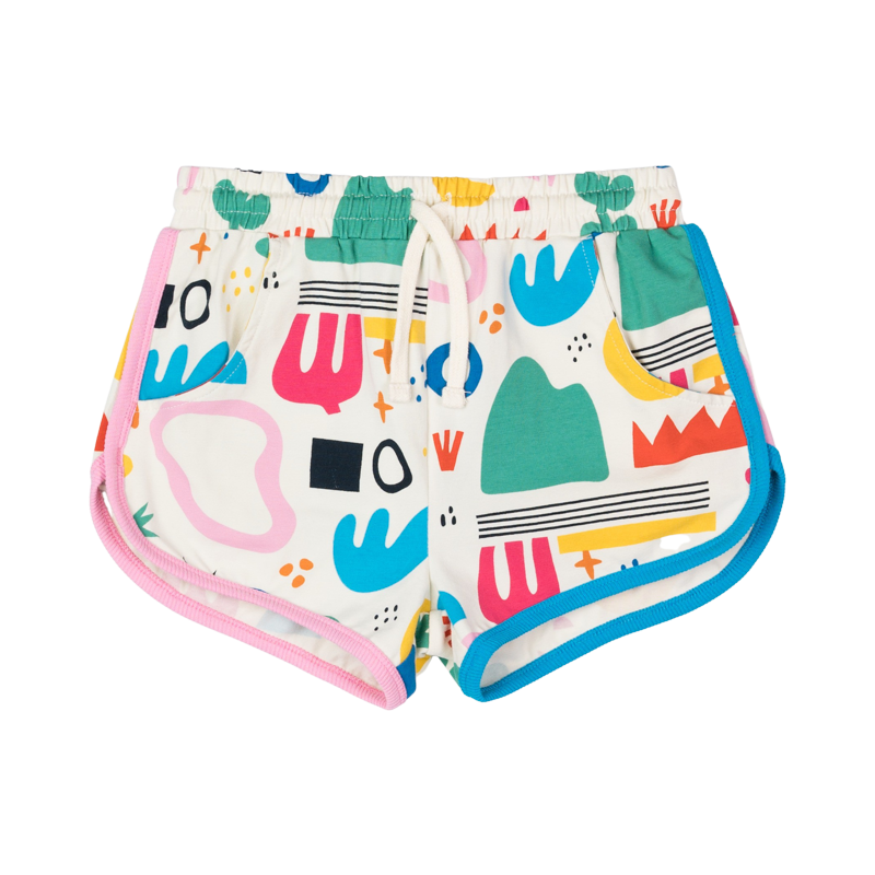 Rock your baby abstract Farrah shorts in multi colour