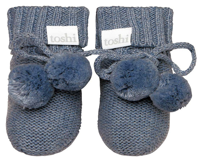 Toshi Organic Booties Marley Moonlight in blue