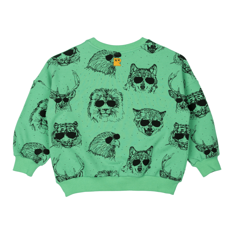 Rock Your Baby Wild Life Sweatshirt in Mint Green