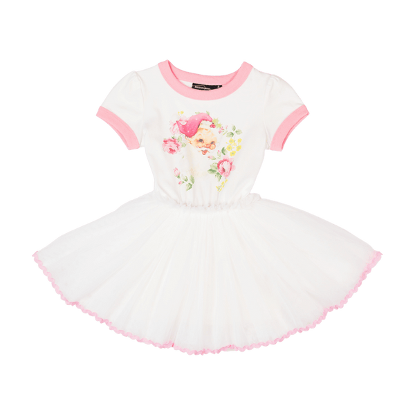 Rock your baby pretty Santa circus dress in cream