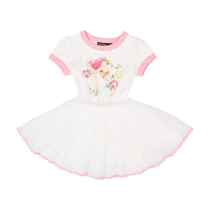 Rock your baby pretty Santa circus dress in cream