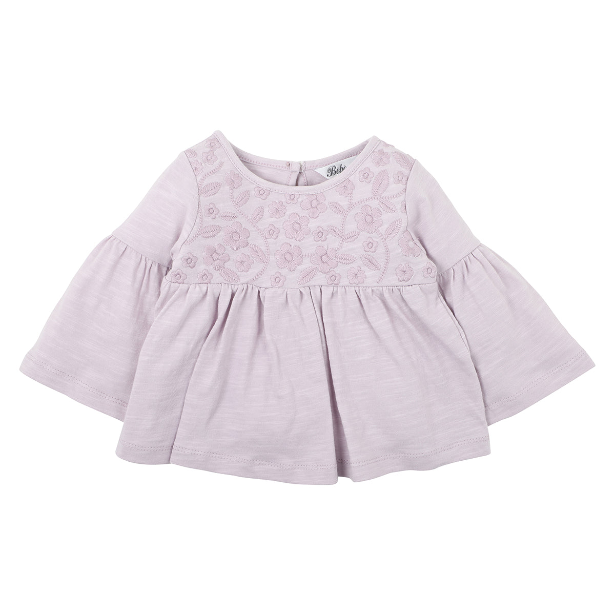Bebe Ivy embroidered top musk lilac in purple