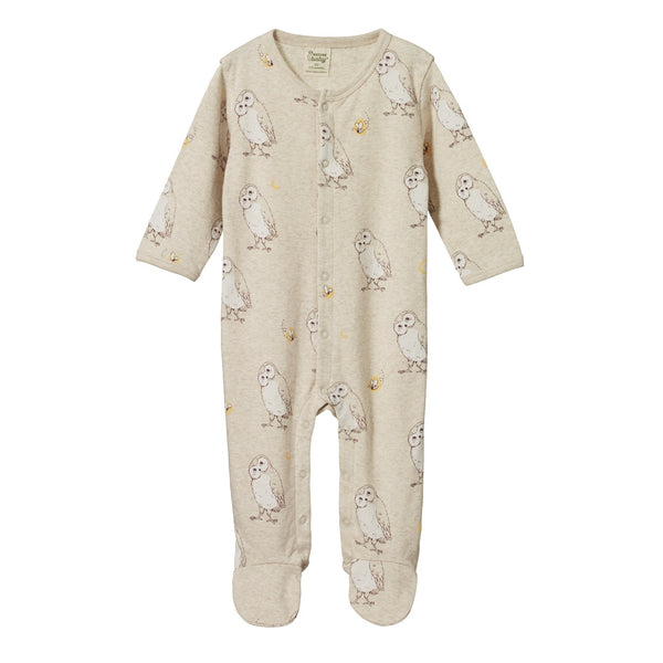 Nature Baby Cotton Stretch and grow Ruru print