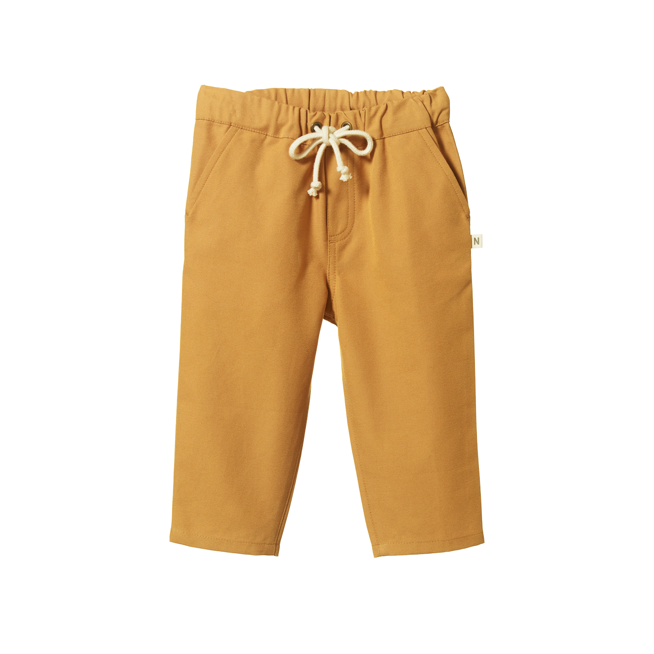 Nature baby sailor pants canvas wheat in brown