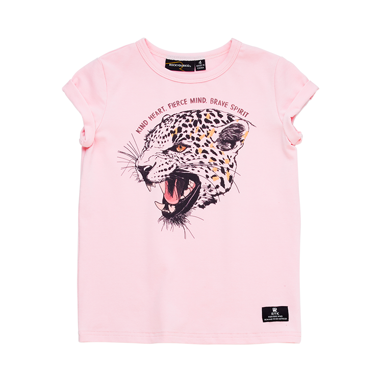 Rock Your baby Kind heart fierce mind SS T-shirt in Pink