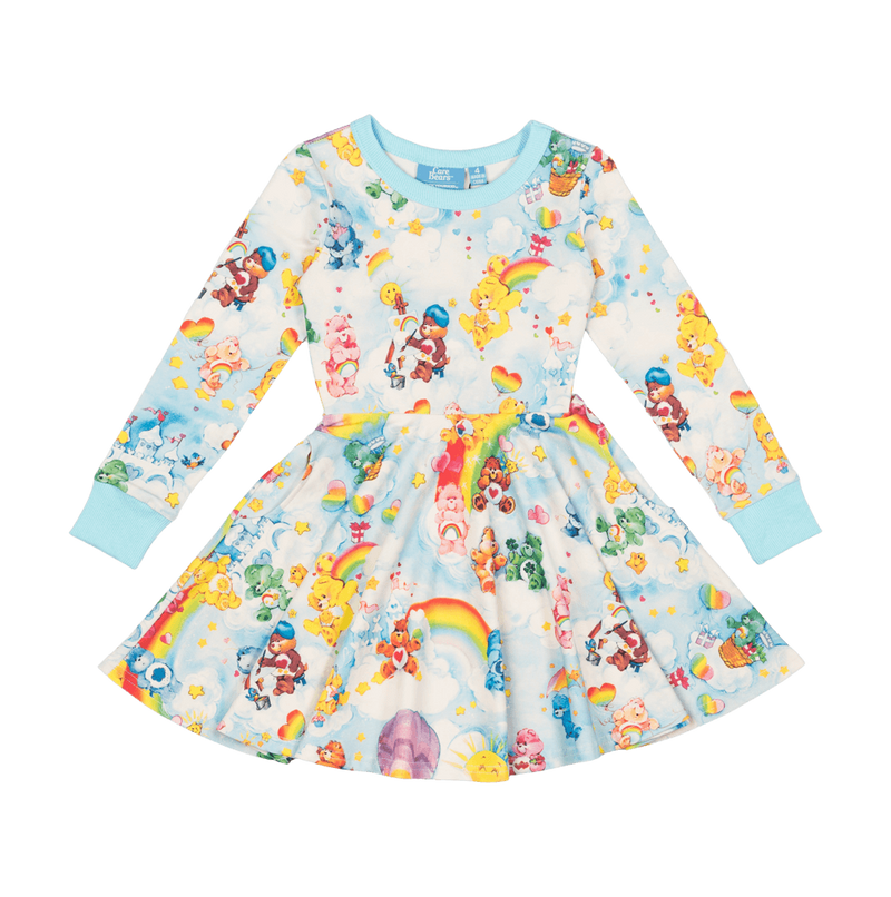 Rock your baby Care Bears reach for the stars LS waisted dress
