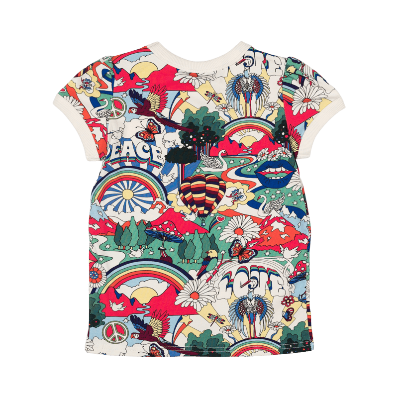 Rock your baby all you need is love ss ringer t-shirt in multicolour