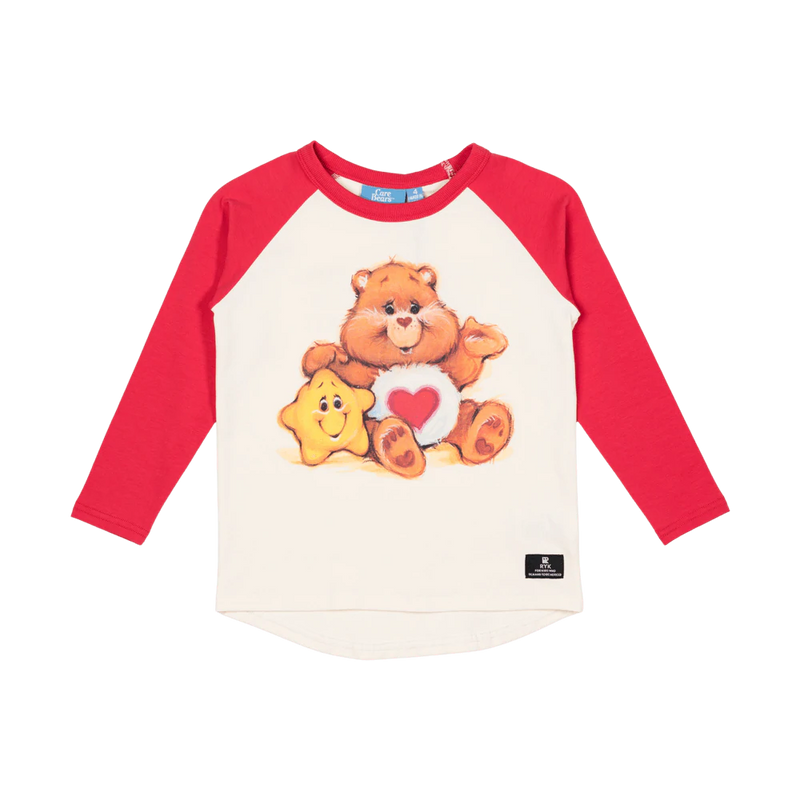 Rock Your Baby Care Bears Tender heart T-shirt cream and red