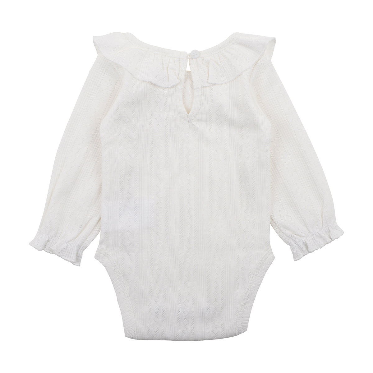 Bebe cloud pointelle LS bodysuit cloud in cream