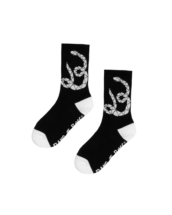 Band of boys the collectibles white snake skate socks in black
