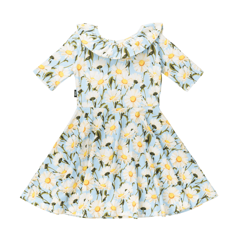 Rock Your Baby Daisy Chain Waisted Dress in Blue