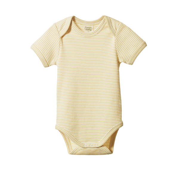 Nature Baby Bodysuit sand pinstripe