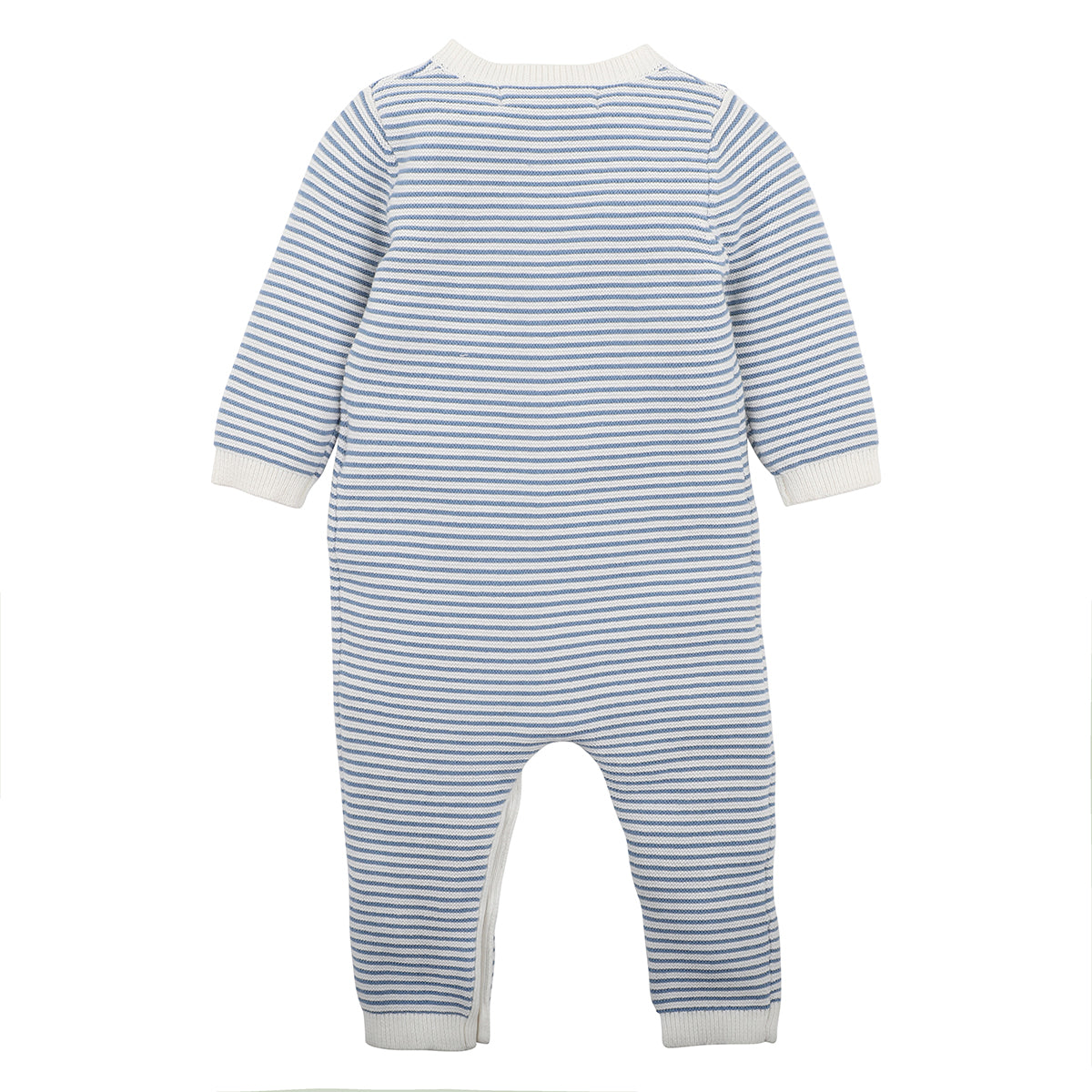 Bebe stripe romper in blue stripe