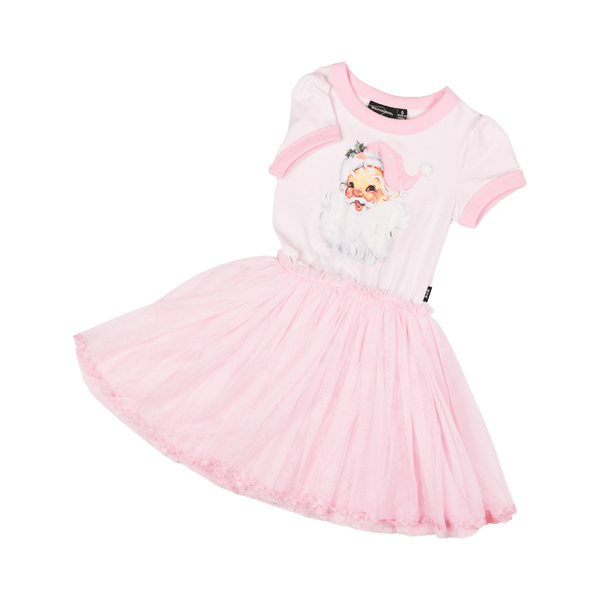 Rock Your Baby pink Santa SS circus dress in pink
