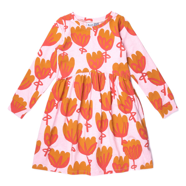 Minti Tulips Dress Rose Marle in pink