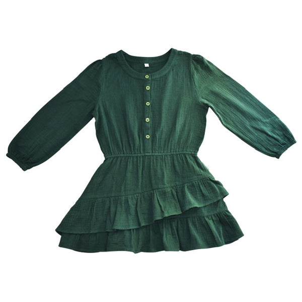 Duke of London Boho Dress in Emerald