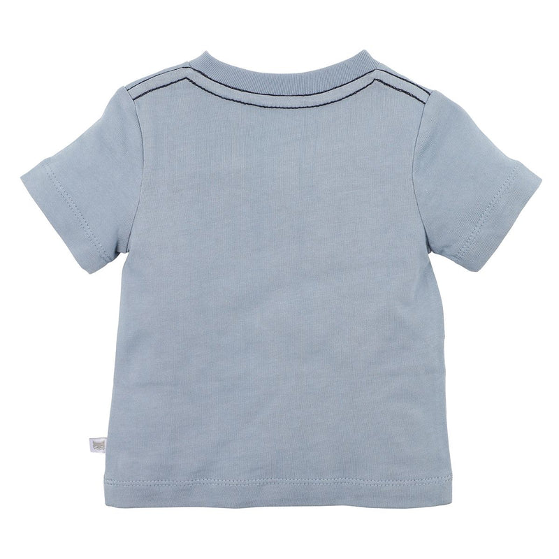 Fox & finch seaside bird t-shirt in blue