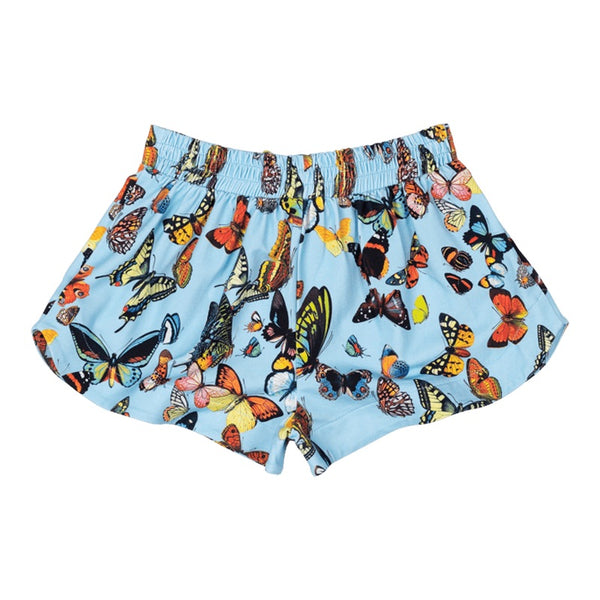 Rock Your Baby Blue butterflies shorts in blue