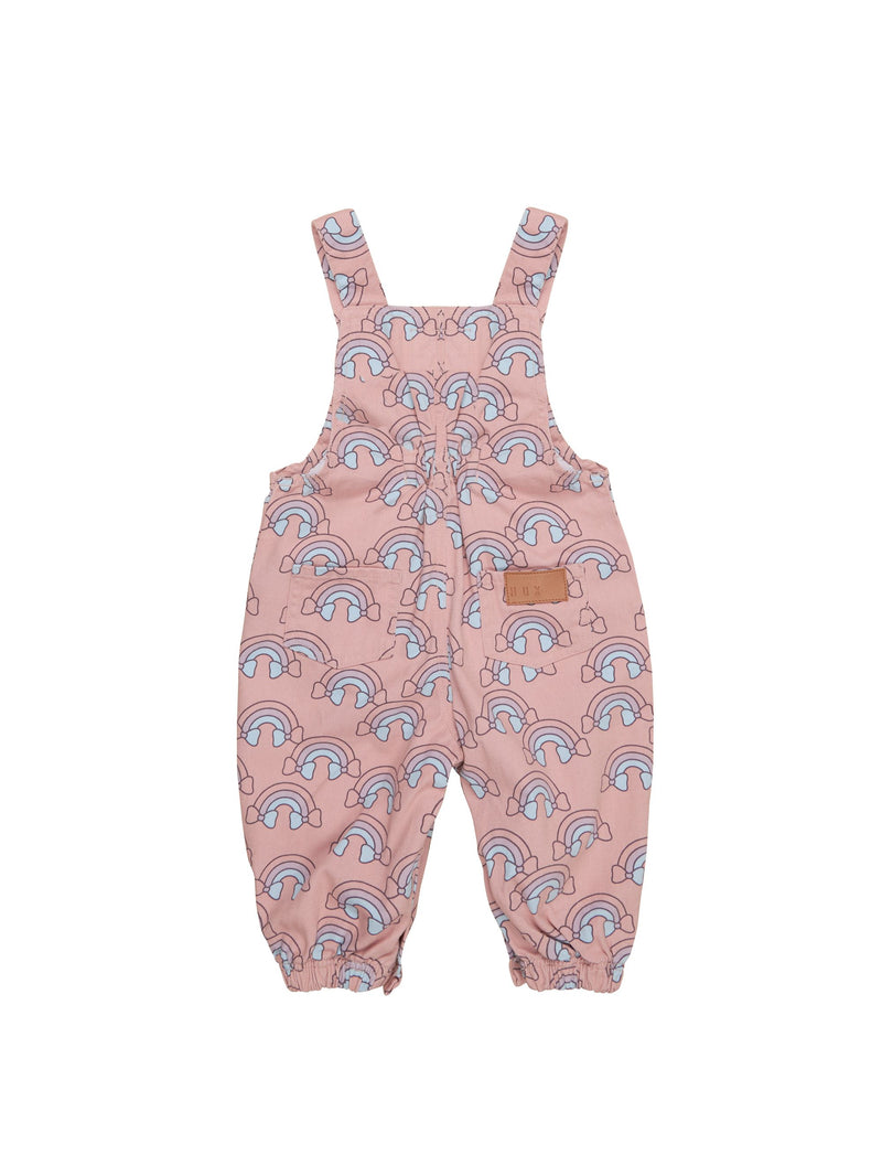 Huxbaby Rain Bow overalls dusty rose in pink