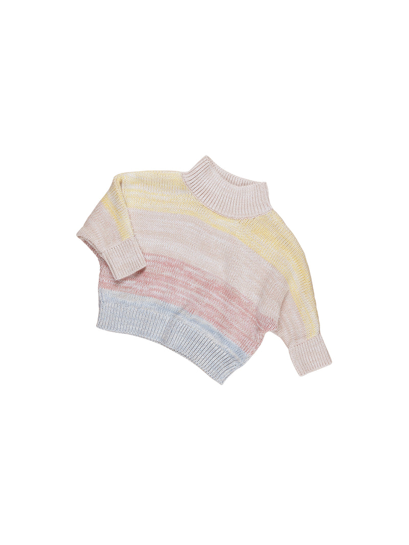 Huxbaby rainbow stripe knit jumper