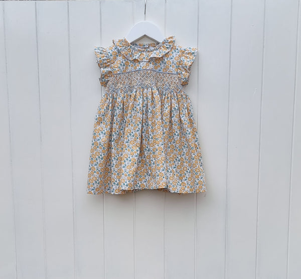 Smox Rox Goldie dress in yellow and blue floral