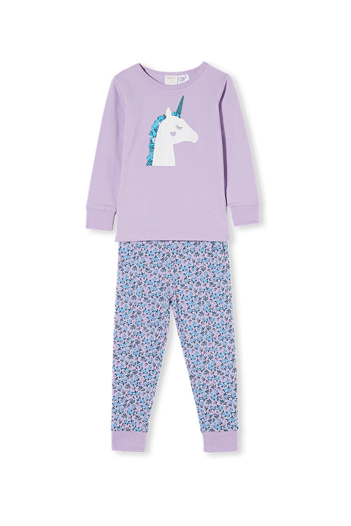 Milky Unicorn  PJ’s in pastel lilac