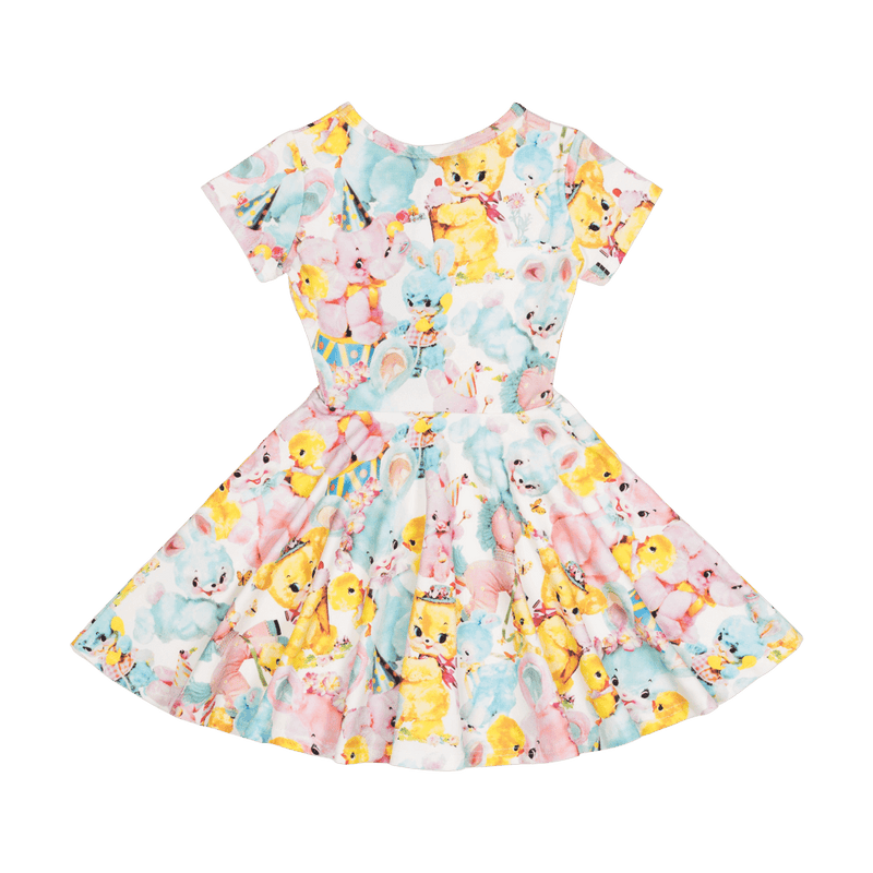 Rock your baby toy mania SS waisted dress in yellow