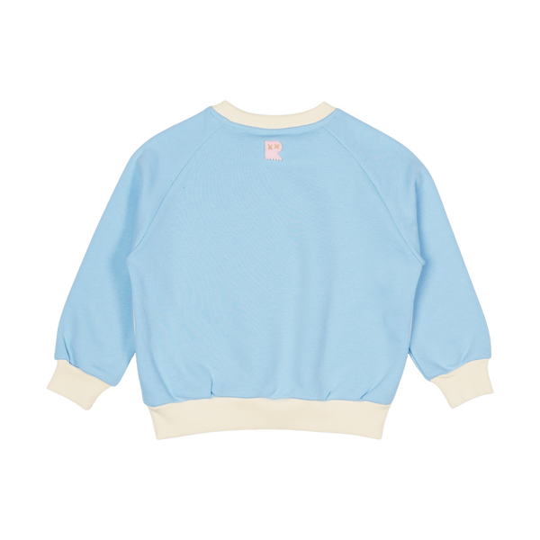 Rock Your Baby Unicorn Lullaby Sweatshirt in blue/cream