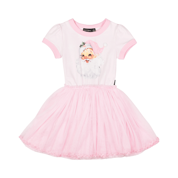 Rock Your Baby pink Santa SS circus dress in pink