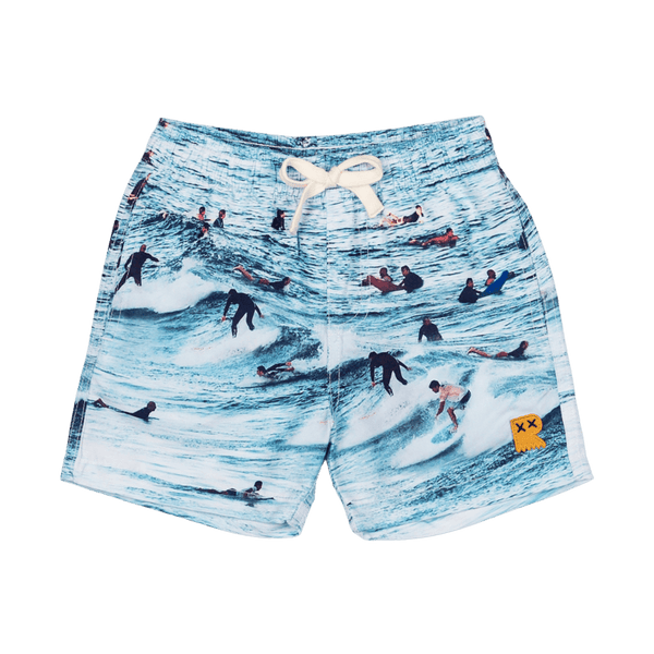 Rock your baby waves boardshorts with mesh lining in blue