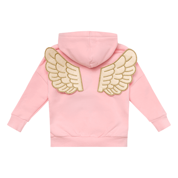 Rock Your Baby Fairy Wing Baby Hoodie in pink